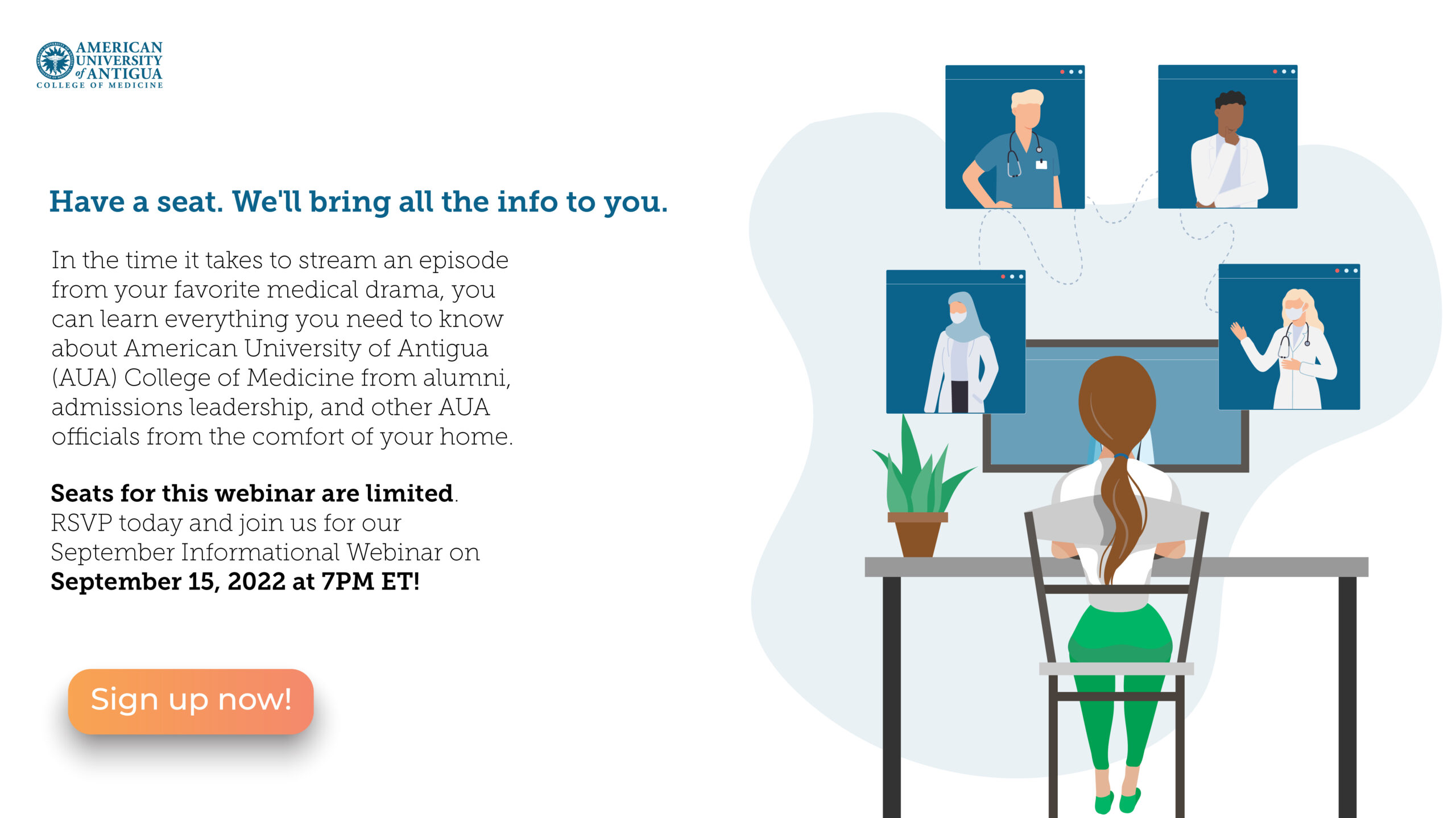 Webinar landing page