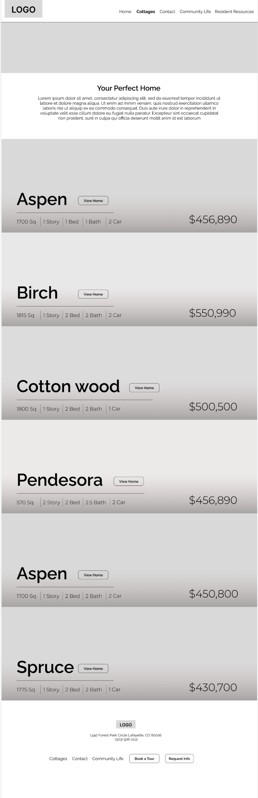 Forest Park homepage redesign draft