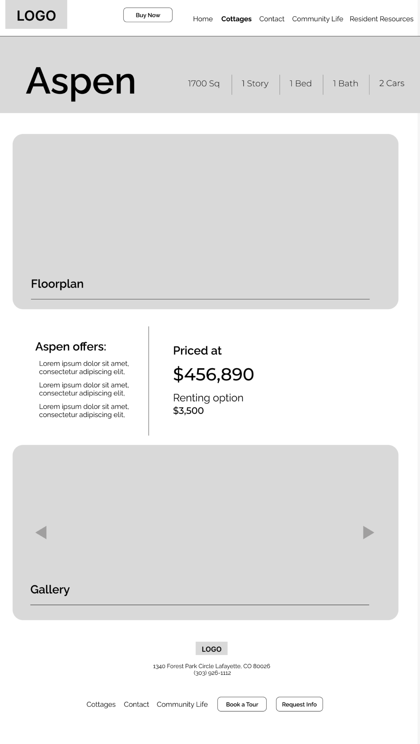 Forest Park home detail page draft