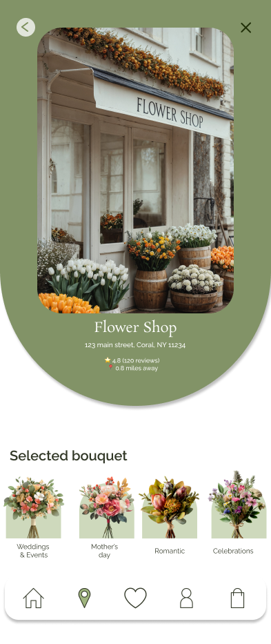 Florist finder screen
