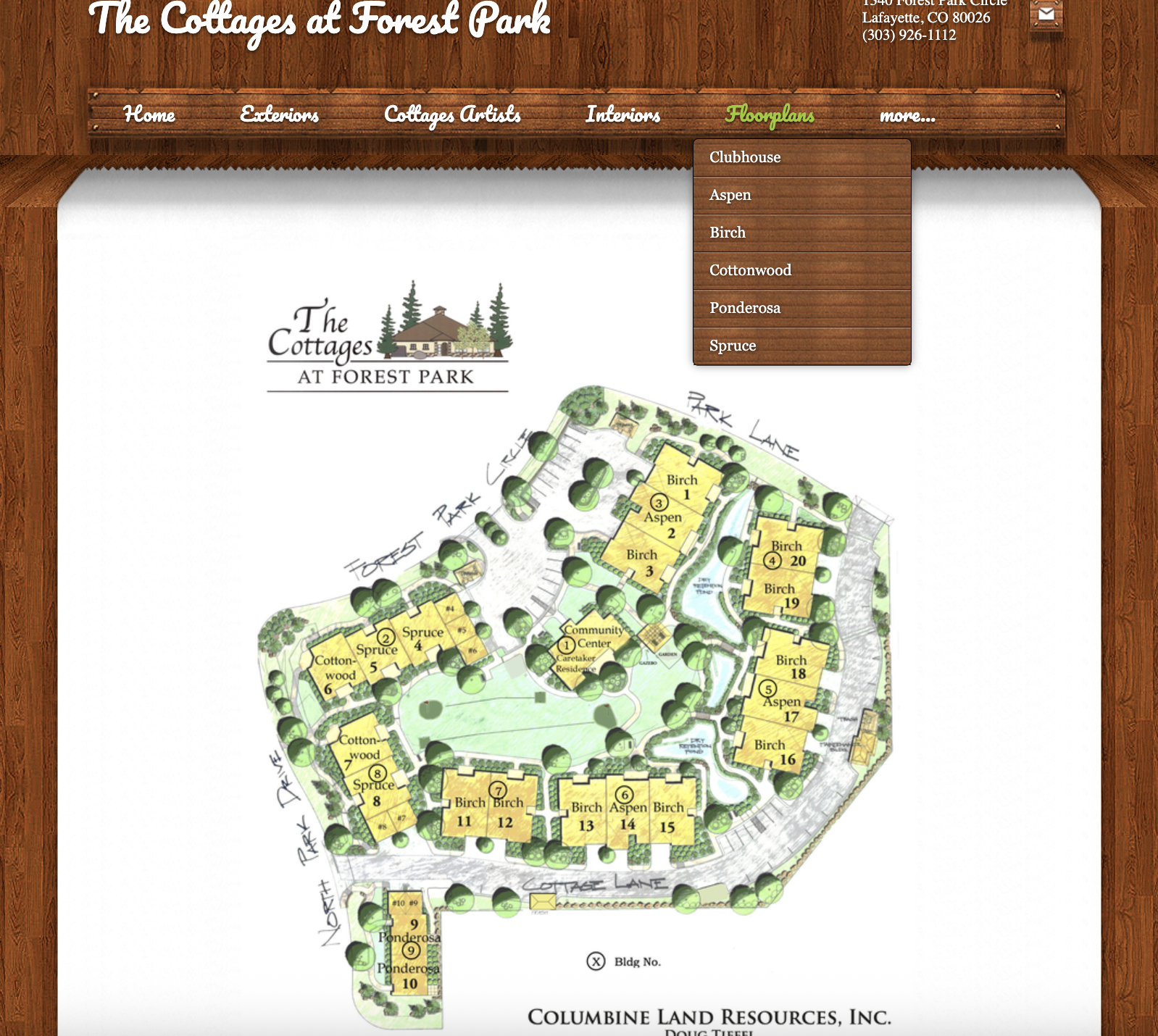 Floor plans page