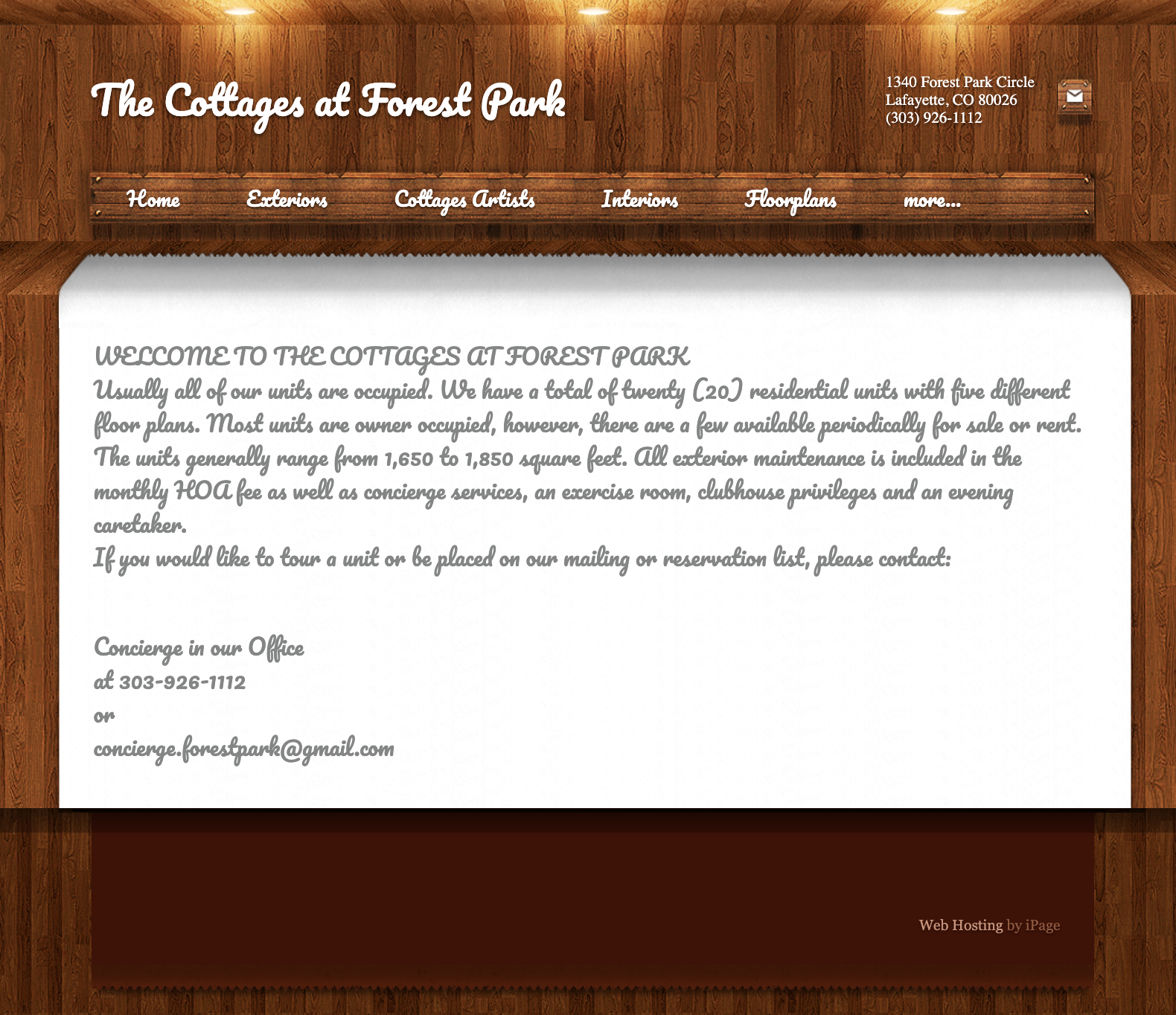 Contact page