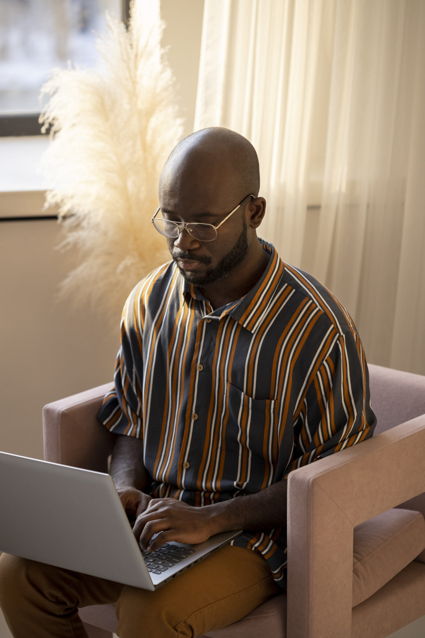 Participant working from home