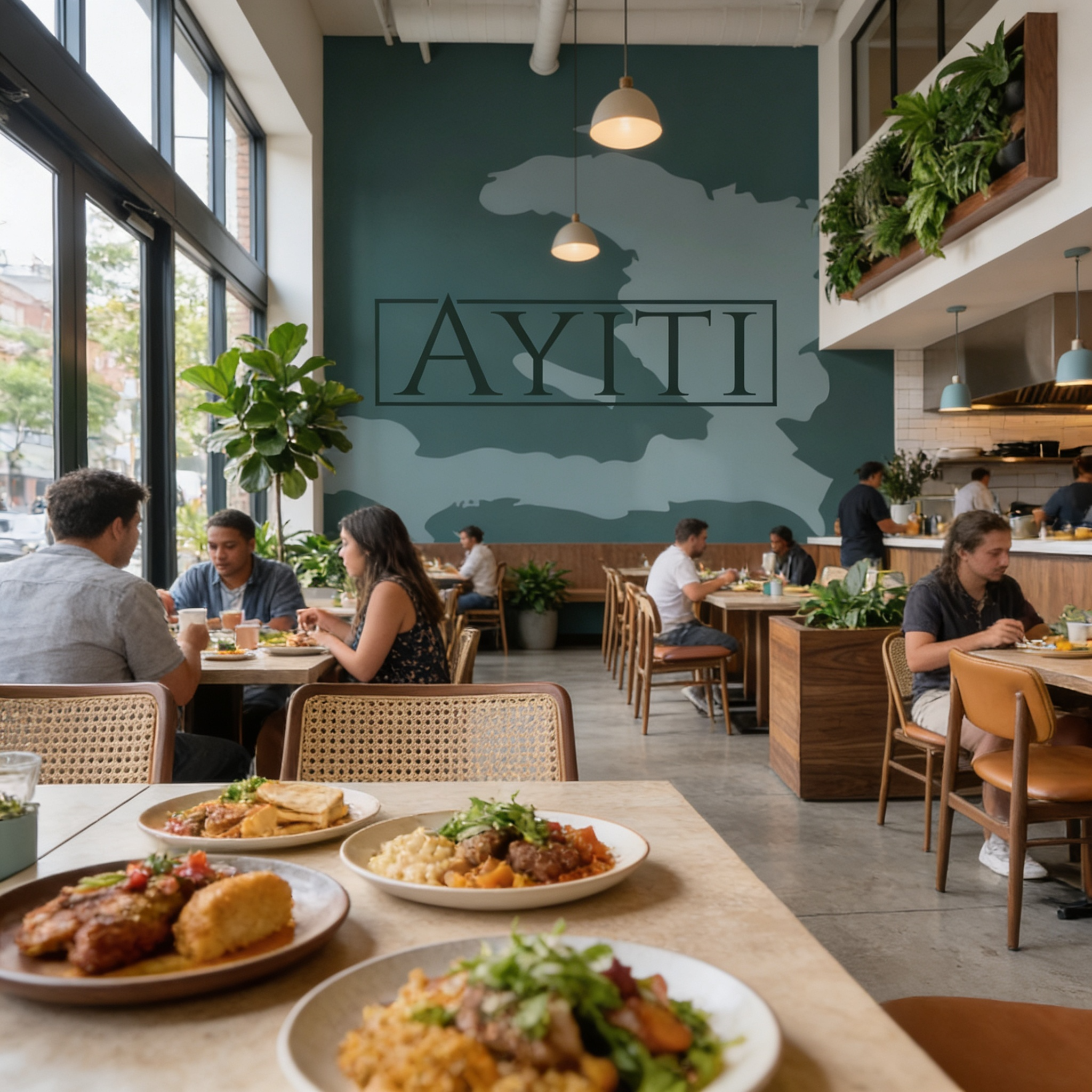 Inside the restaurant