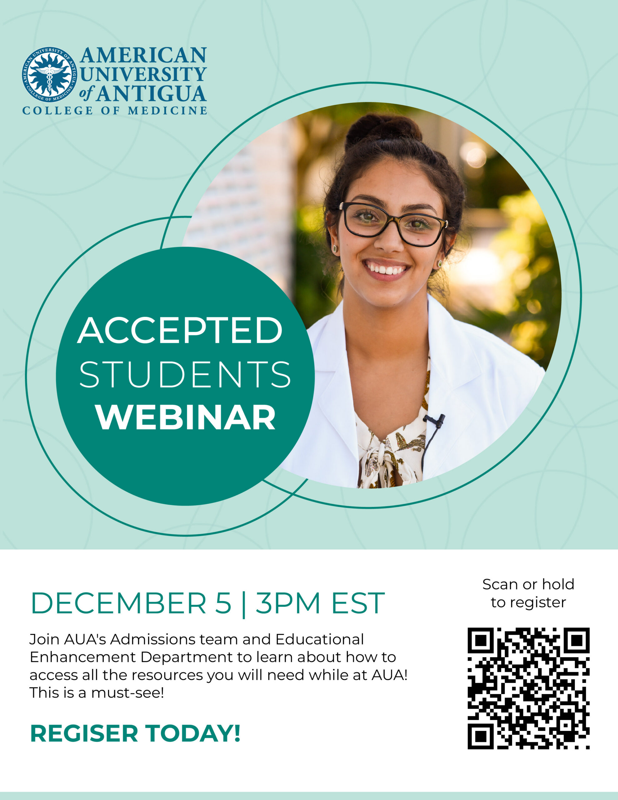 Accepted student webinar flyer